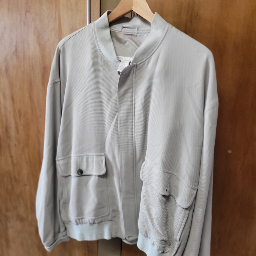 Light Beige Bomber Jacket